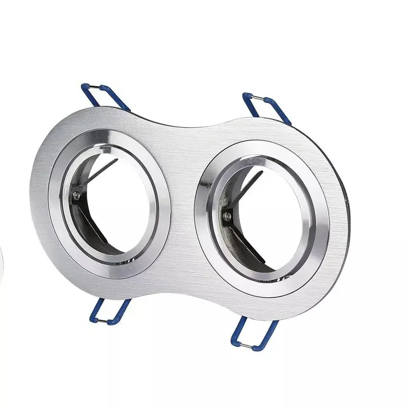 Oczko V-TAC Aluminiowe Odlew 2XGU10 Okrągłe Aluminium Szczotkowane VT-783RD-AB