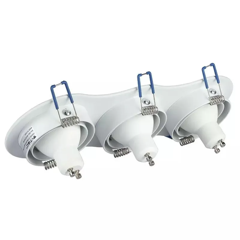 Oczko V-TAC Aluminiowe Odlew 3XGU10 Okrągłe VT-784RD-WH - Białe