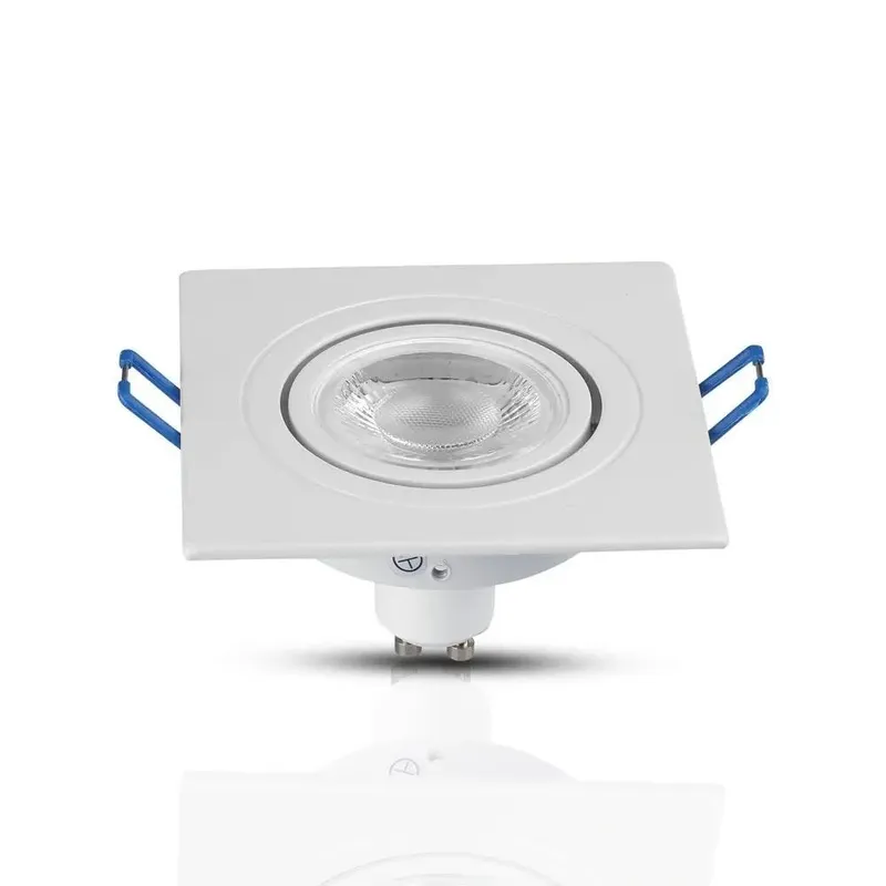 Oczko V-TAC Aluminiowe Odlew 1XGU10 Kwadrat VT-782SQ-WH - Białe