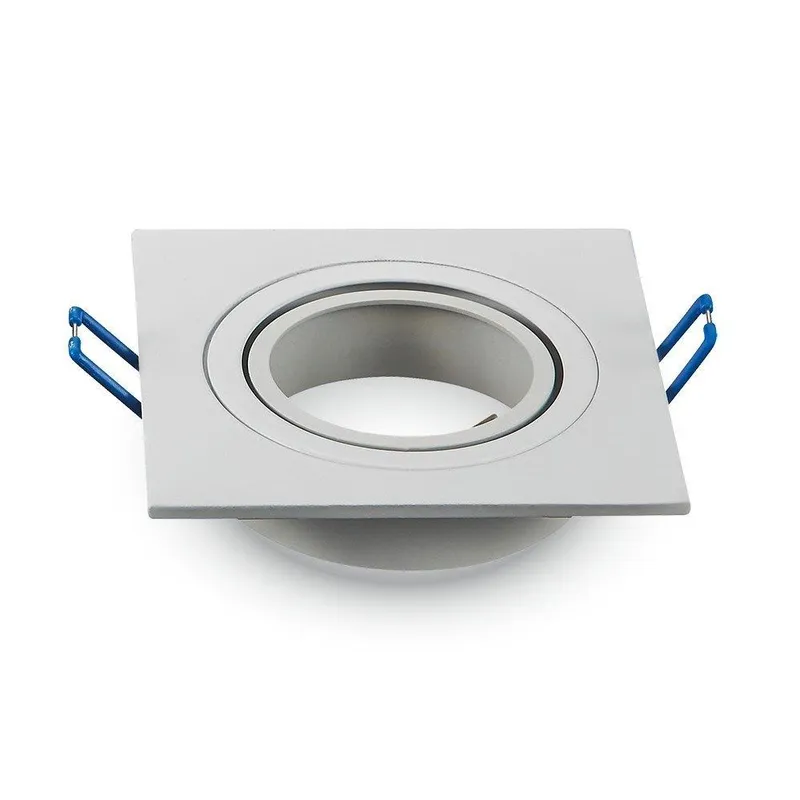 Oczko V-TAC Aluminiowe Odlew 1XGU10 Kwadrat VT-782SQ-WH - Białe