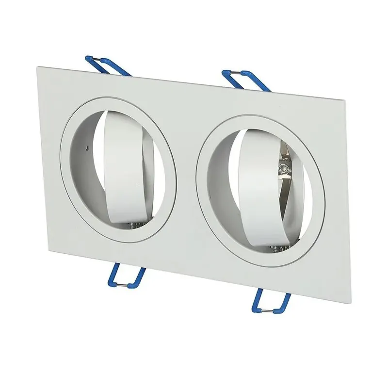 Oczko V-TAC Aluminiowe Odlew 2XGU10 Kwadrat VT-783SQ-WH - Białe