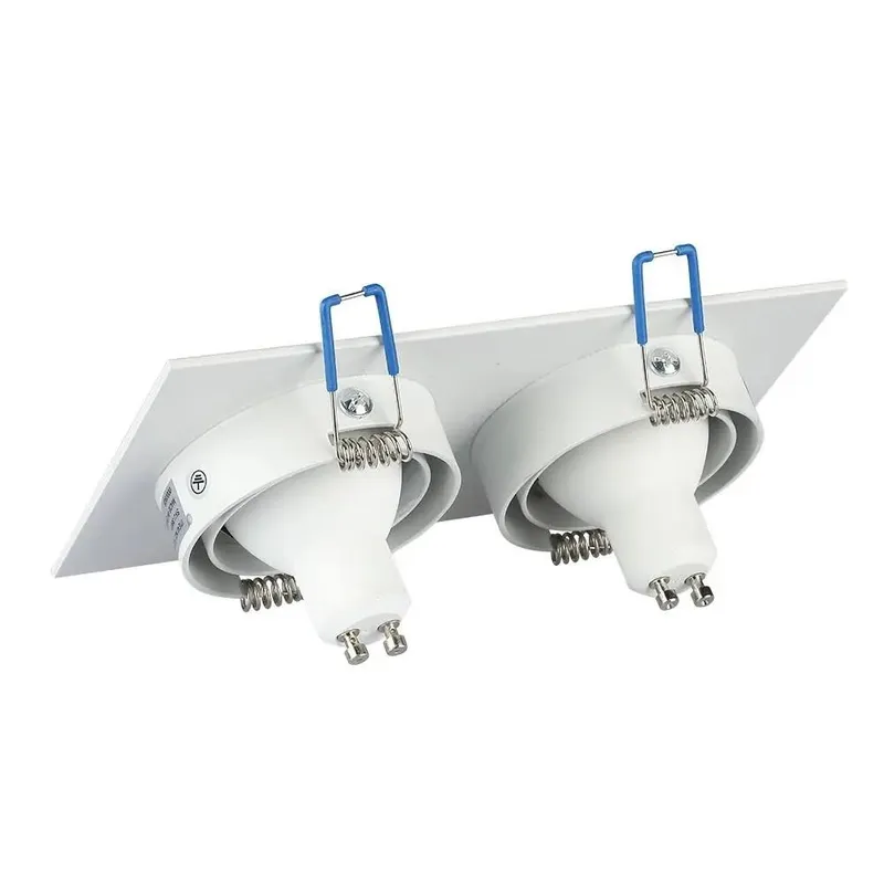 Oczko V-TAC Aluminiowe Odlew 2XGU10 Kwadrat VT-783SQ-WH - Białe