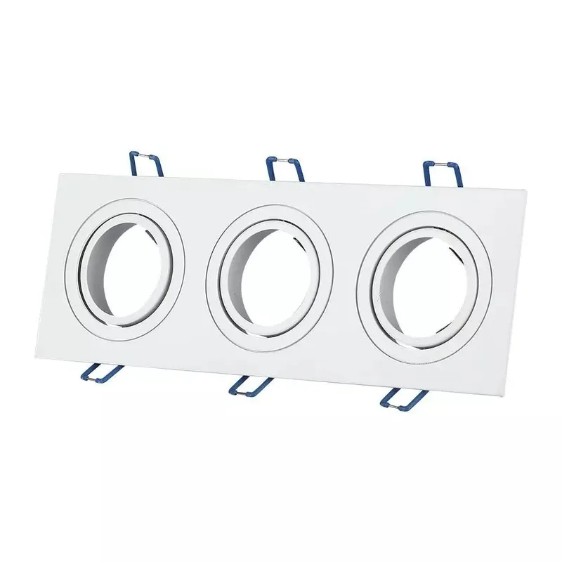 Oczko V-TAC Aluminiowe Odlew 3XGU10 Kwadrat VT-784SQ-WH - Białe