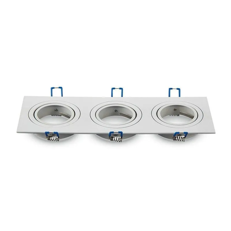 Oczko V-TAC Aluminiowe Odlew 3XGU10 Kwadrat VT-784SQ-WH - Białe