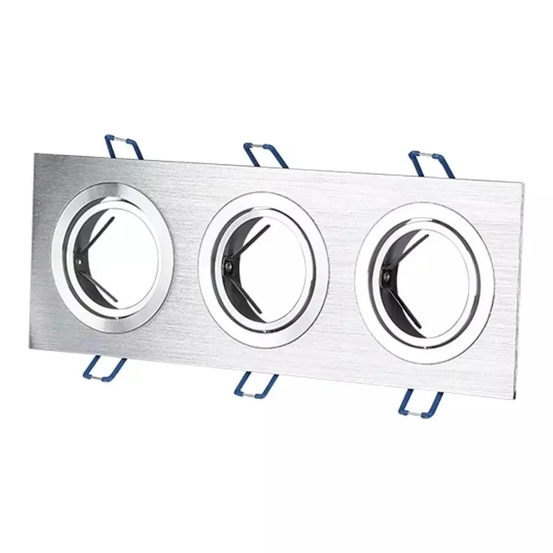 Oczko V-TAC Aluminiowe Odlew 3XGU10 Kwadrat Aluminium Szczotkowane VT-784SQ-AB