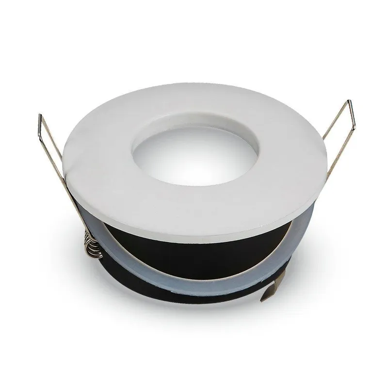 Oczko V-TAC Aluminiowe Odlew Szczelne Z Szybą IP54 GU10 Okrągłe FI84 VT-787RD-WH - Białe