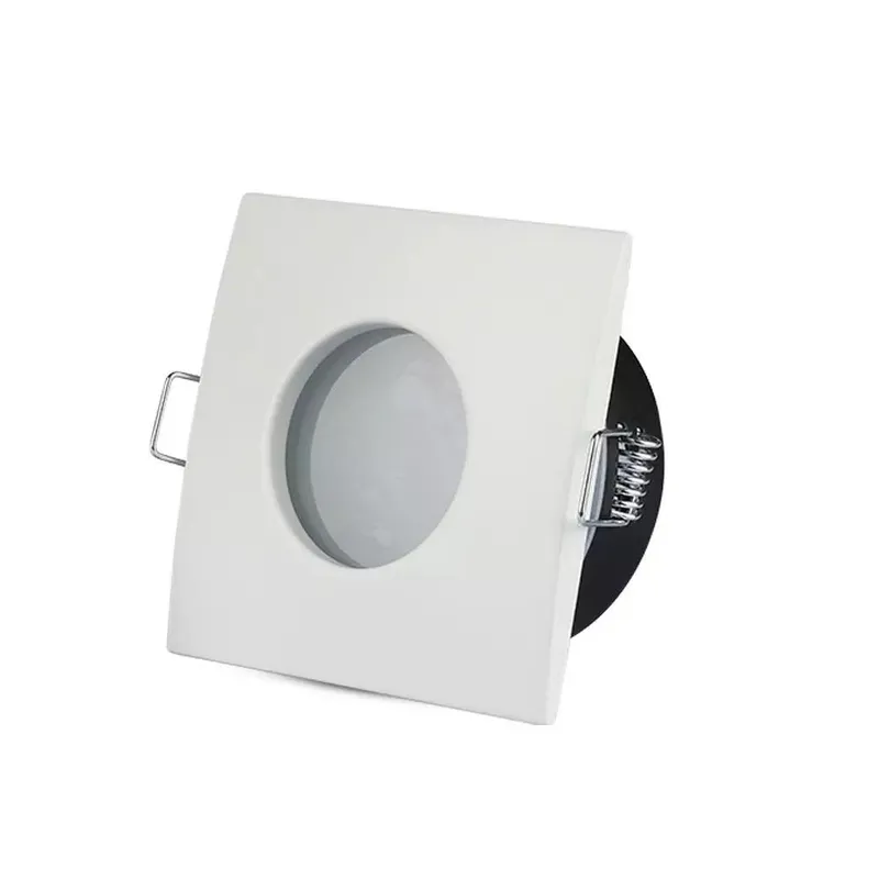 Oczko V-TAC Aluminiowe Odlew Szczelne Z Szybą IP54 GU10 Kwadrat 84x84mm VT-787SQ-WH - Białe