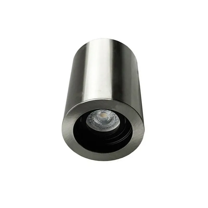 Oprawa V-TAC Aluminiowa GU10 Okrągła Natynkowa Tuba Satyna+czarny 142x100 VT-796-SN