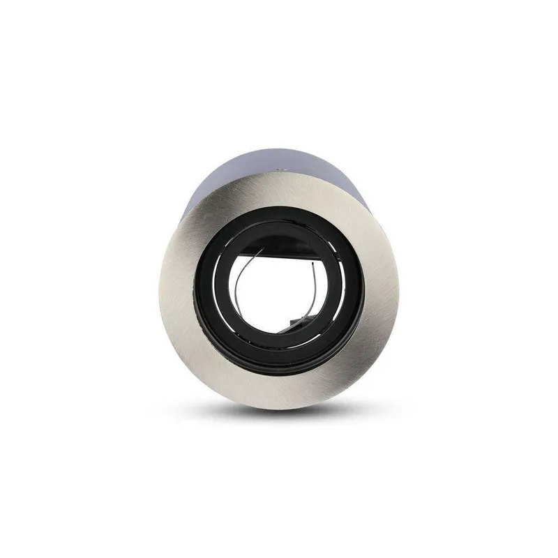Oprawa V-TAC Aluminiowa GU10 Okrągła Natynkowa Tuba Satyna+czarny 142x100 VT-796-SN