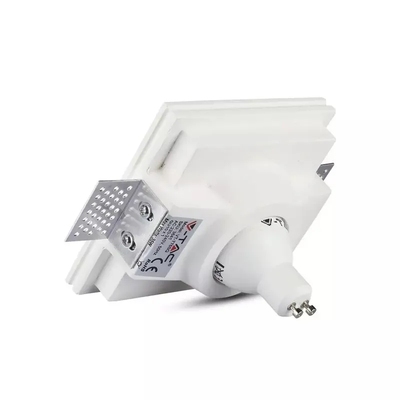 Oczko V-TAC Gips GU10 Wpuszczane Okrągłe 120x120 VT-776SQ - Białe