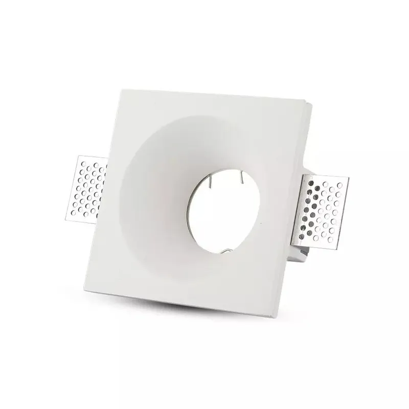 Oczko V-TAC Gips GU10 Wpuszczane Okrągłe 120x120 VT-776SQ - Białe