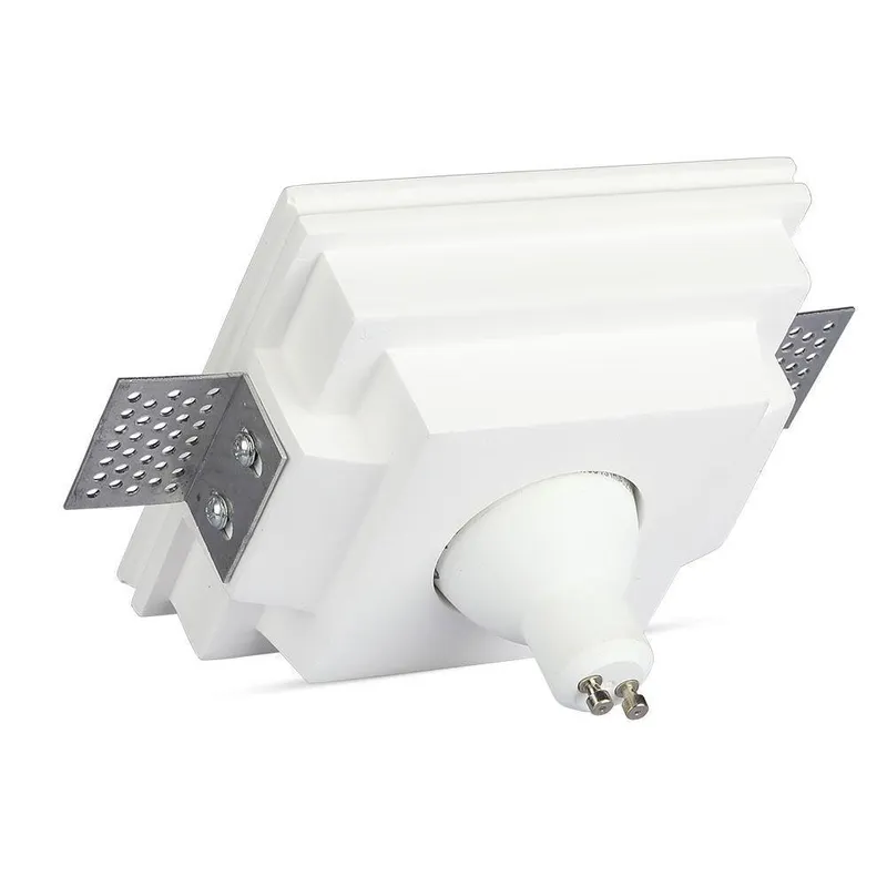 Oczko V-TAC Gips GU10 Wpuszczane Kwadrat 120x120 VT-763 - Białe