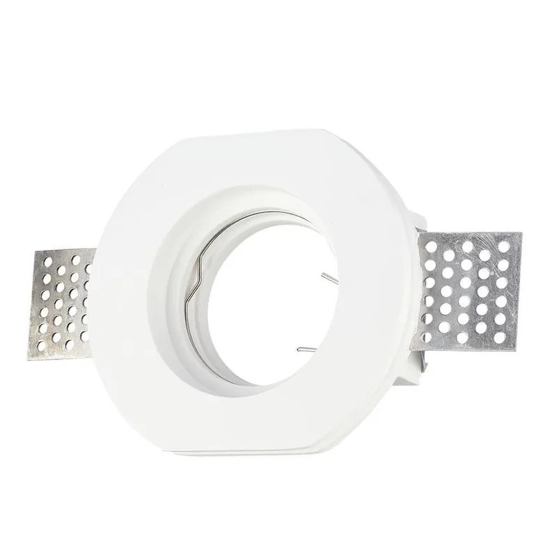 Oczko V-TAC Gips GU10 Wpuszczane Okrągłe Białe FI.140 Białe VT-764