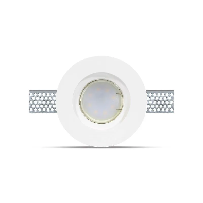 Oczko V-TAC Gips GU10 Wpuszczane Okrągłe FI.100 VT-771 - Białe