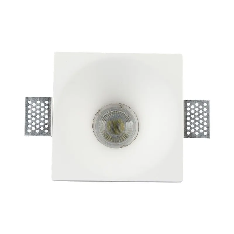 Oczko V-TAC Gips GU10 Wpuszczane Okrągłe 132x132 VT-772 - Białe