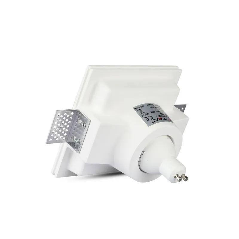 Oczko V-TAC Gips GU10 Wpuszczane Okrągłe 132x132 VT-772 - Białe