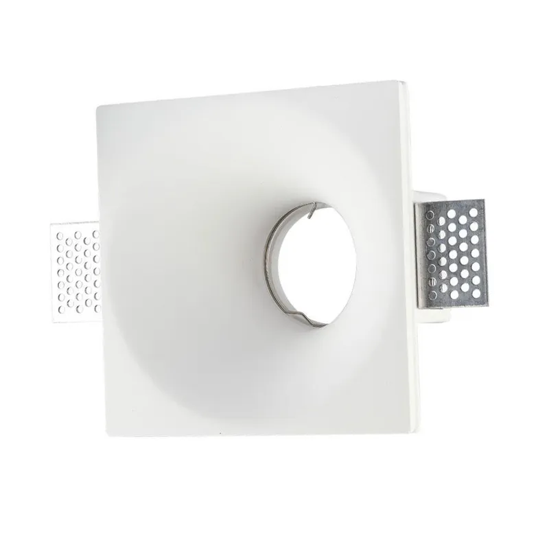 Oczko V-TAC Gips GU10 Wpuszczane Okrągłe 132x132 VT-772 - Białe