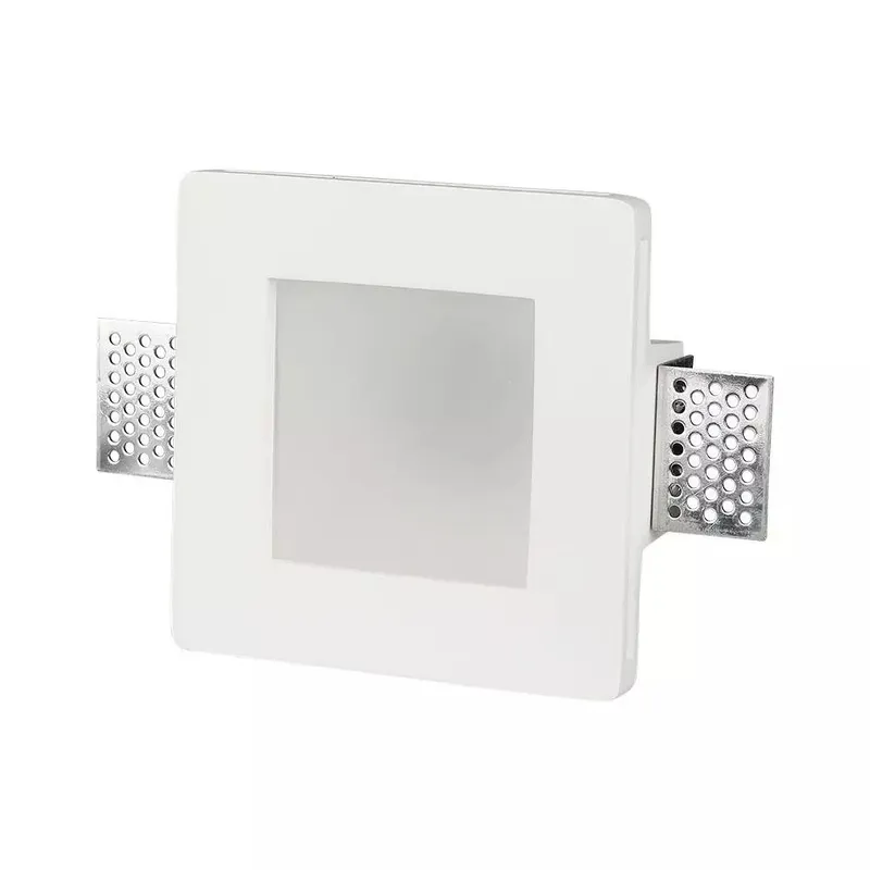 Oczko V-TAC Gips GU10 Wpuszczane Szkło Mrożone Kwadrat 120x120 VT-801SQ - Białe