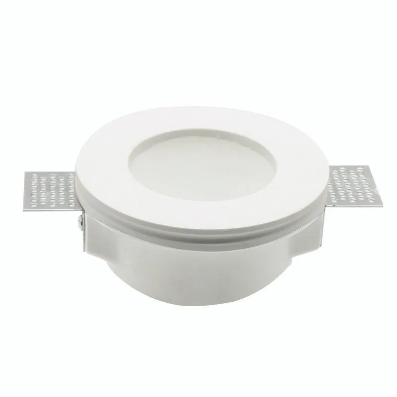 Oczko V-TAC Gips GU10 Wpuszczane Szkło Mrożone Okrągłe FI.120 VT-801SQ - Białe