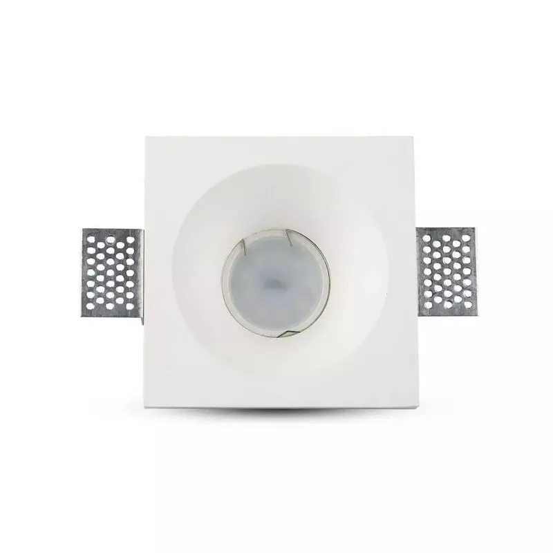Oczko V-TAC Gips GU10 Wpuszczane 103x103 Okrągłe V-TAC VT-859SQ - Białe