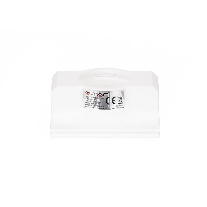 Oczko V-TAC Gips GU10 Wpuszczane 103x103 Okrągłe V-TAC VT-859SQ - Białe
