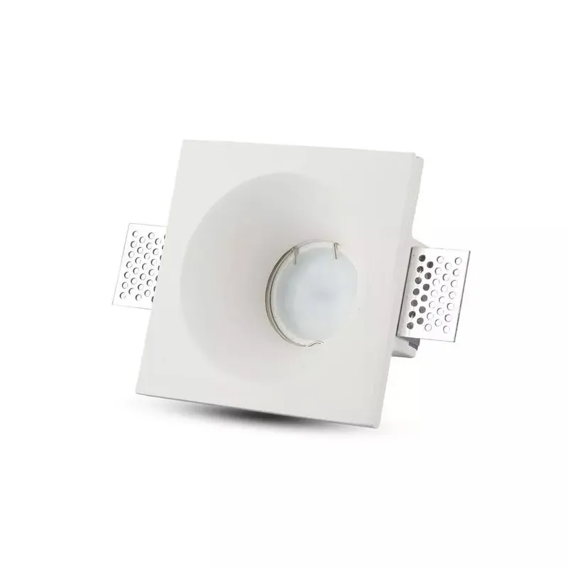 Oczko V-TAC Gips GU10 Wpuszczane 103x103 Okrągłe V-TAC VT-859SQ - Białe
