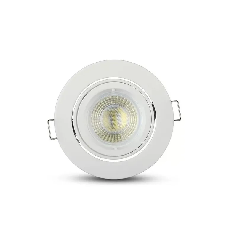 Oczko V-TAC Aluminiowe Odlew GU10 Okrągłe Ruchome VT-775-WH - Białe