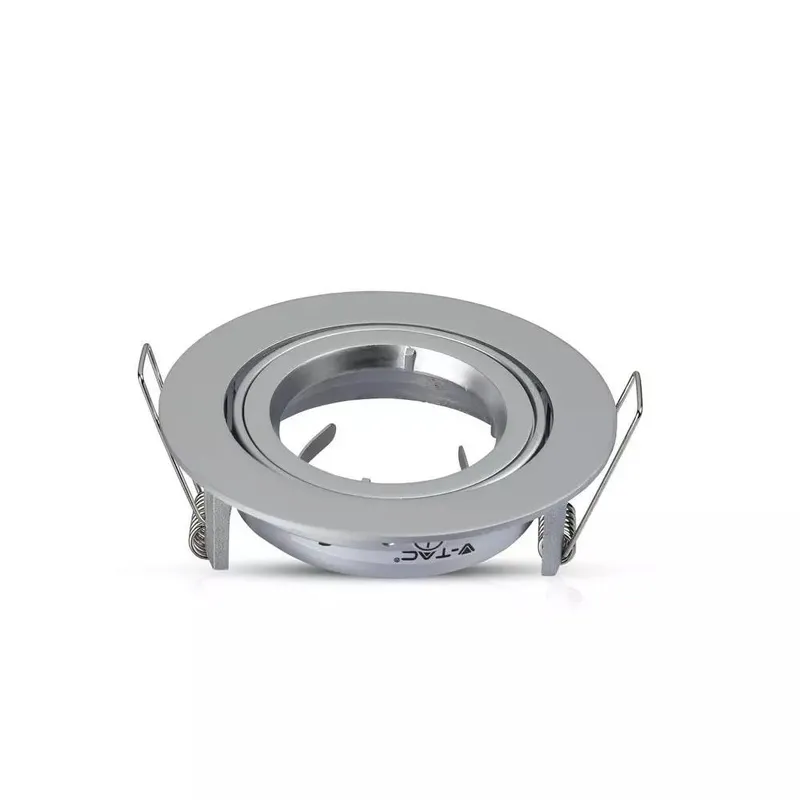 Oczko V-TAC Aluminiowe Odlew GU10 Okrągłe Ruchome Srebrno Szary VT-775MG
