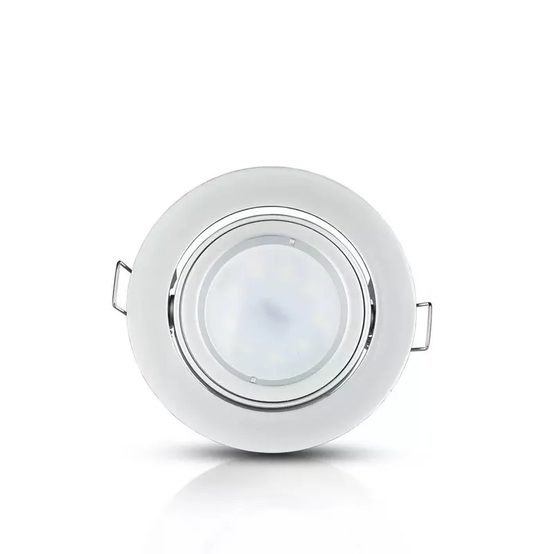 Oczko V-TAC Aluminiowe Odlew GU10 Okrągłe Ruchome Srebrno Szary VT-775MG