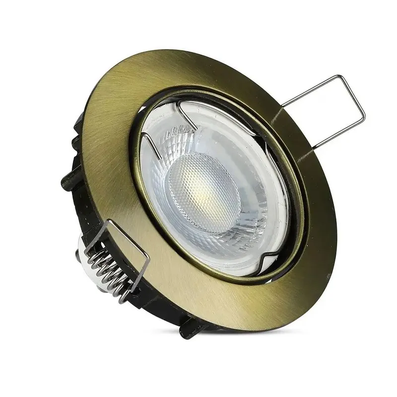 Oczko V-TAC GU10 Okrągłe Ruchome VT-779-G 3 Lata Gwarancji - Złoty