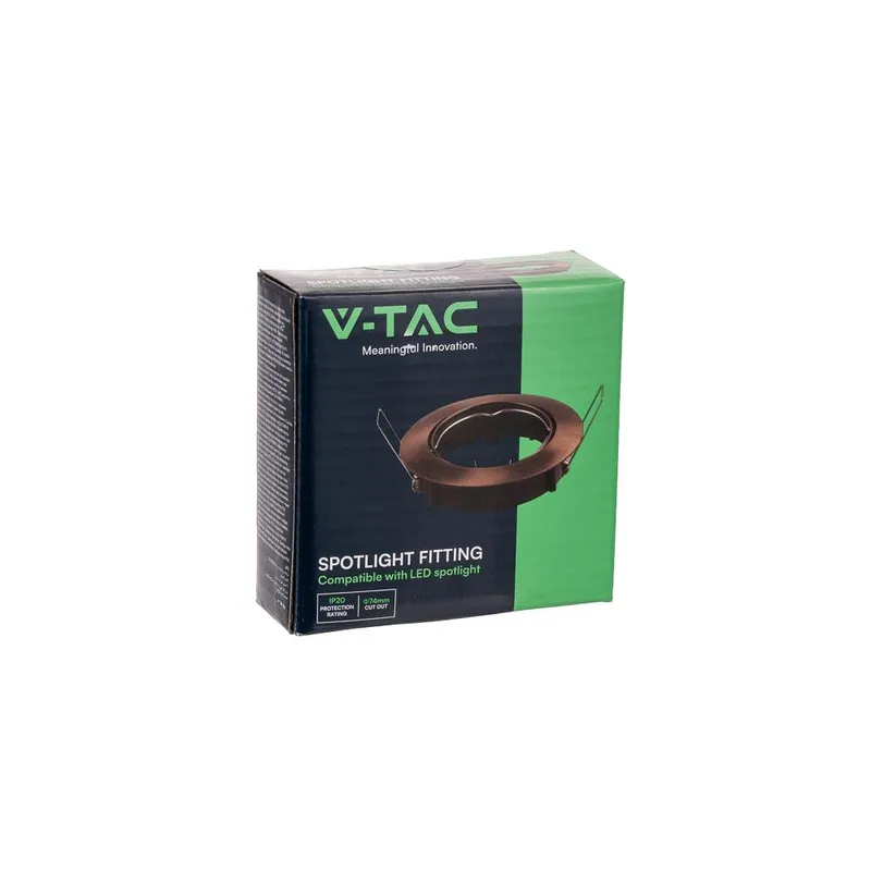 Oczko V-TAC GU10 Okrągłe Ruchome Miedź VT-779 3 Lata Gwarancji