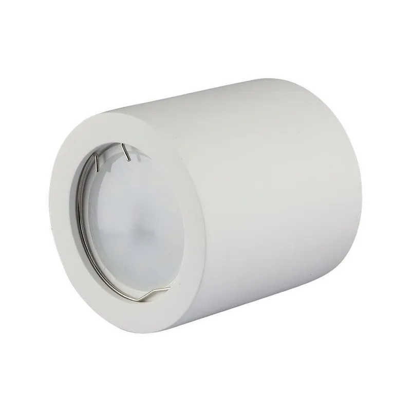 Oprawa V-TAC Gips GU10 Natynkowa Tuba Okrągła 70x75 VT-727RD - Biała