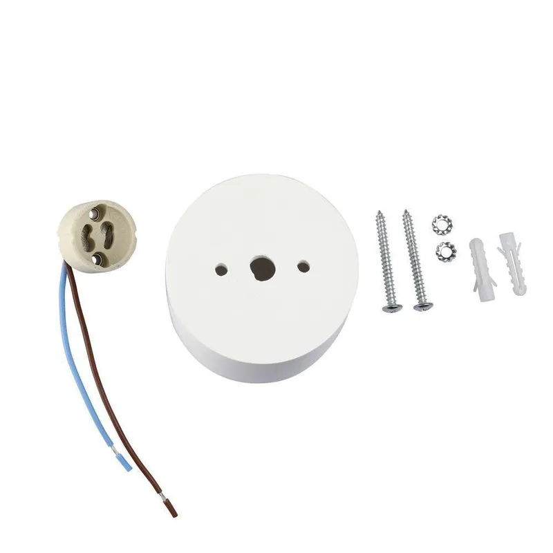 Oprawa V-TAC Gips GU10 Natynkowa Tuba Okrągła 70x75 VT-727RD - Biała