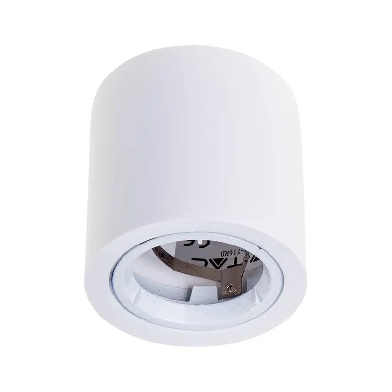 Oprawa V-TAC Gips GU10 Natynkowa Tuba Okrągła 75x75mm VT-716RD - Biała