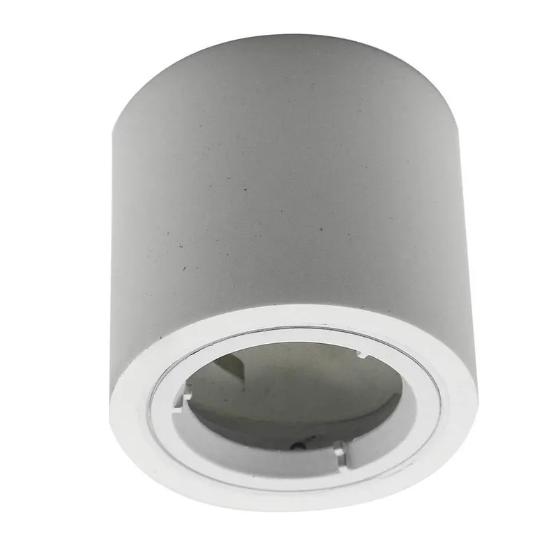 Oprawa V-TAC Gips GU10 Natynkowa Tuba Okrągła 75x75mm VT-716RD - Biała