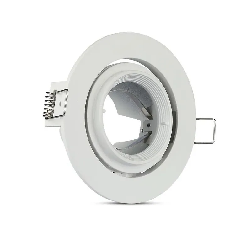 Oczko V-TAC GU10 Ruchome Uchylna Ślimak VT-700W - Białe