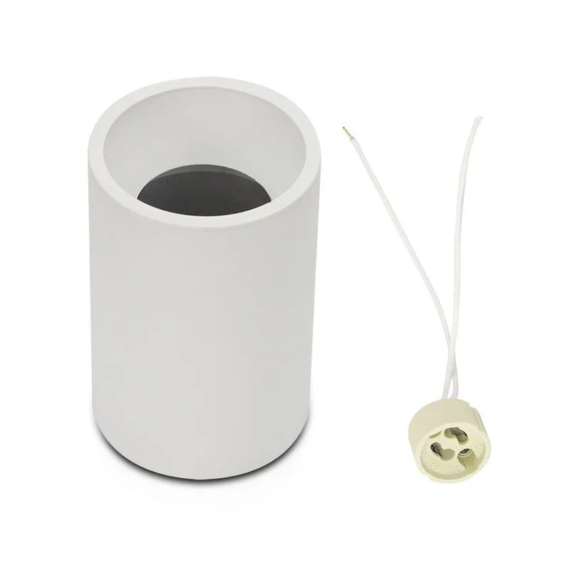 Oprawa V-TAC Aluminiowa GU10 Okrągła Natynkowa Tuba 70x107mm VT-802-W 3 Lata Gwarancji - Biała
