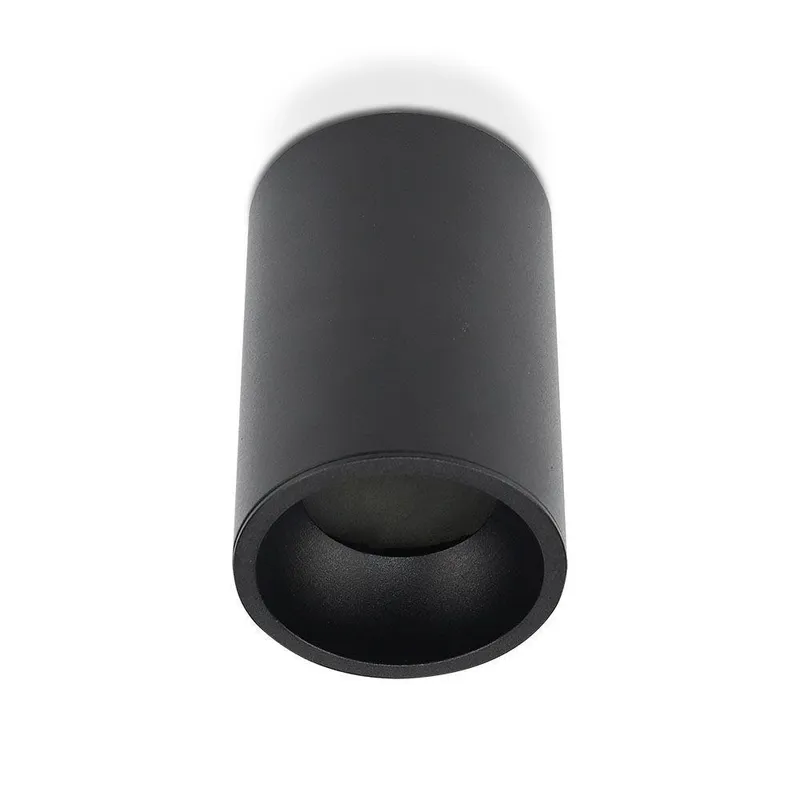 Oprawa V-TAC Aluminiowa GU10 Okrągła Natynkowa Tuba 70x107mm VT-802 3 Lata Gwarancji - Czarna