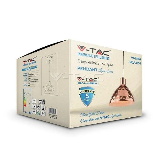 Oprawa Zwieszana V-TAC E27 FI300 VT-8300 5 Lat Gwarancji - Miedziana