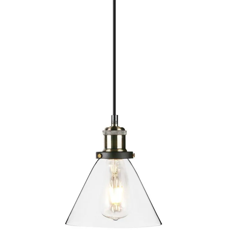 Oprawa Zwieszana V-TAC E27 Loft Vintage Szkło Transparent FI180 VT-7185 5 Lat Gwarancji