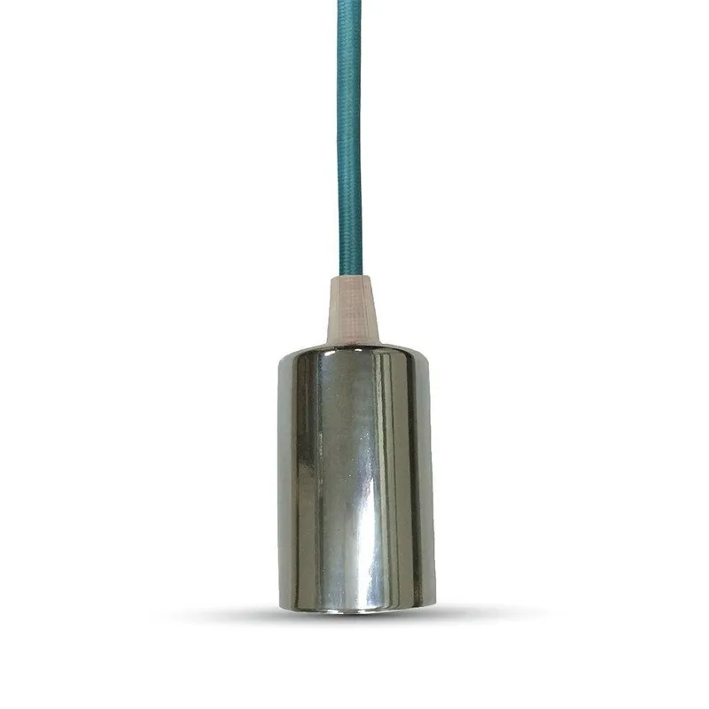 Oprawa Zwieszana V-TAC E27 Chrom Metal Przewód VT-7338-BL 5 Lat Gwarancji - Niebieski