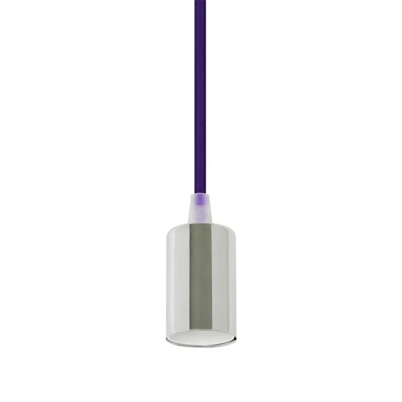 Oprawa Zwieszana V-TAC E27 Chrom Metal Przewód VT-7338-PE 5 Lat Gwarancji - Fioletowy