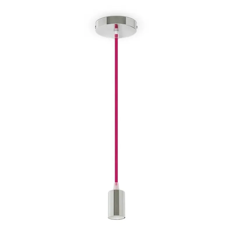 Oprawa Zwieszana V-TAC E27 Chrom Metal Ciemny Róż Przewód VT-7338-RR 5 Lat Gwarancji