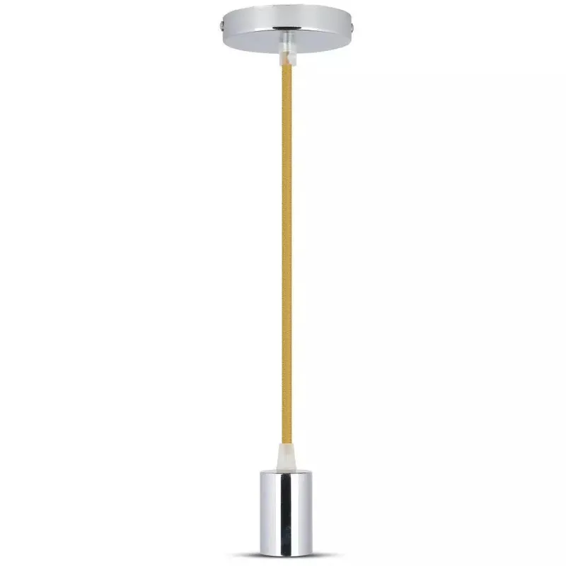 Oprawa Zwieszana V-TAC E27 Chrom Metal Przewód VT-7338-BE 5 Lat Gwarancji - Beżowy