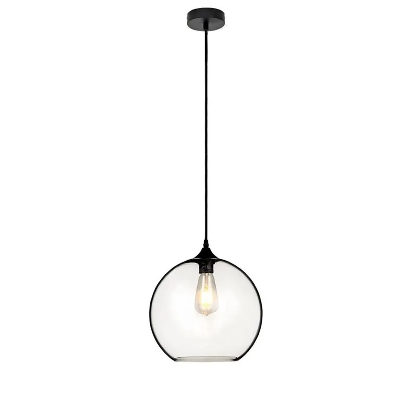 Oprawa Zwieszana V-TAC E27 Globe Szkło Transparent FI300MM VT-7302 5 Lat Gwarancji