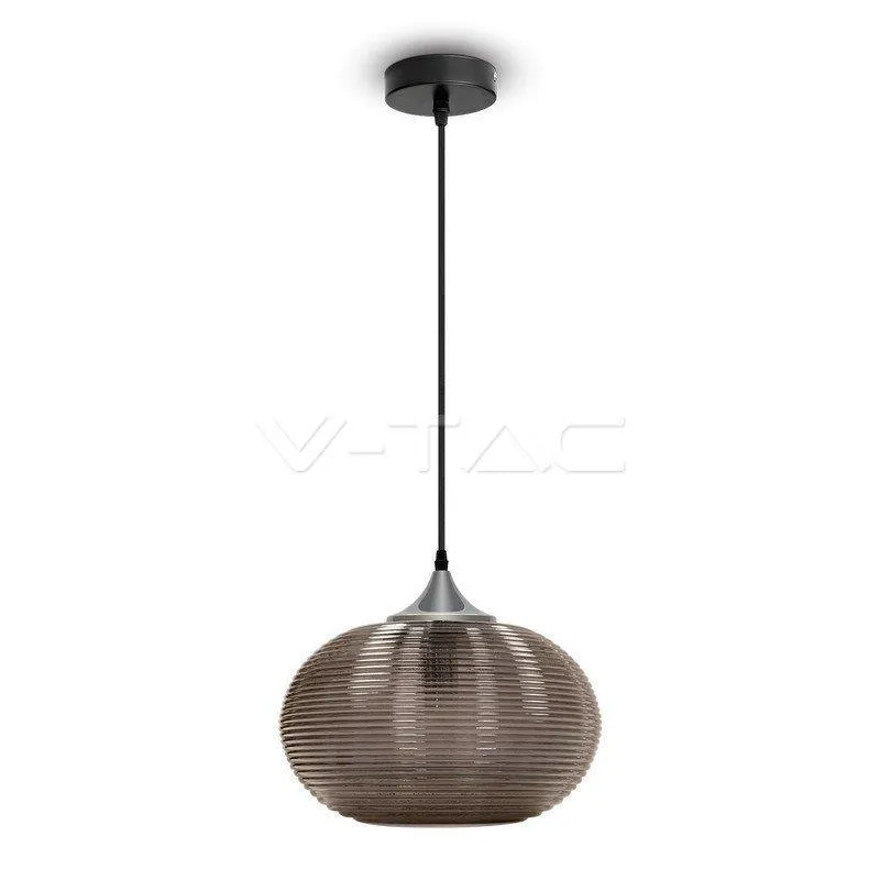 Oprawa Zwieszana V-TAC E27 Seria Diamond Cut Szkło Dymione FI330MM VT-7350-HB 5 Lat Gwarancji
