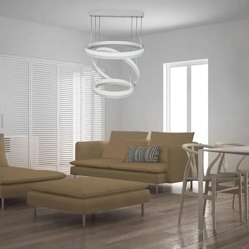 Oprawa Zwieszana LED V-TAC 82W Soft Light Chandelier Ściemnianie VT-82-3 3000K 6500LM 3 Lata Gwarancji - Biały