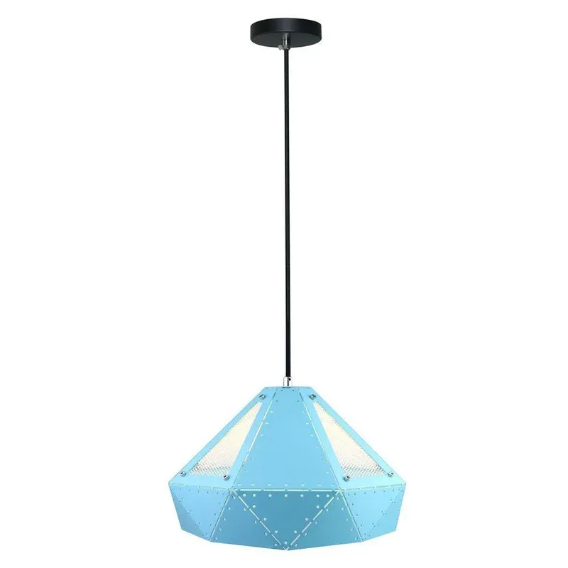 Oprawa Zwieszana V-TAC E27 Pastel Seria Pryzmat 310x180mm VT-7310-B 5 Lat Gwarancji - Niebieski