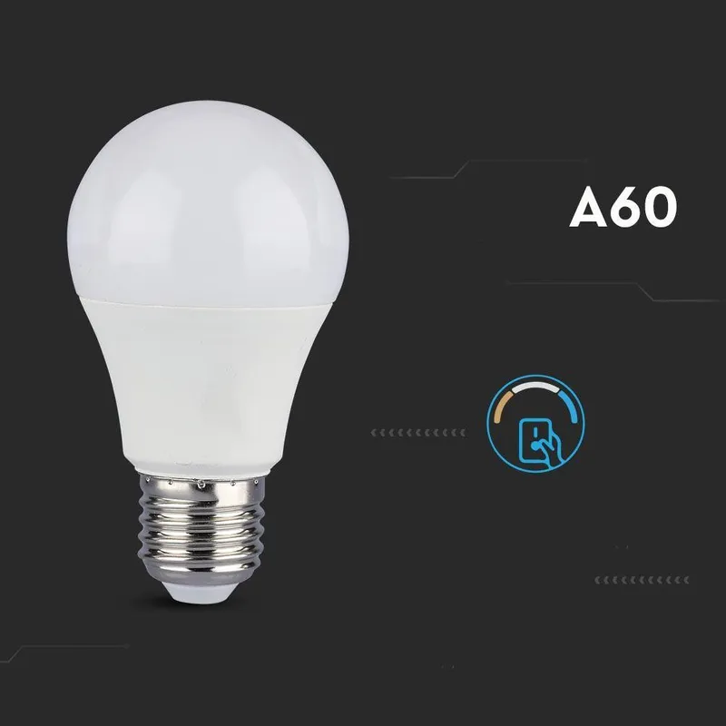 Żarówka LED V-TAC 9W E27 A60 Zmiana Koloru 3XKLIK (Blister 2szt) VT-2149-B 3w1 806LM