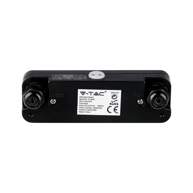 Czujnik Ruchu Mikrofalowy V-TAC VT-8036 - Czarny